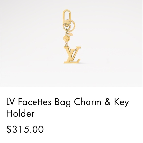 Louis Vuitton LV Facettes key ring and charm!   Like new. - Picture 4 of 5